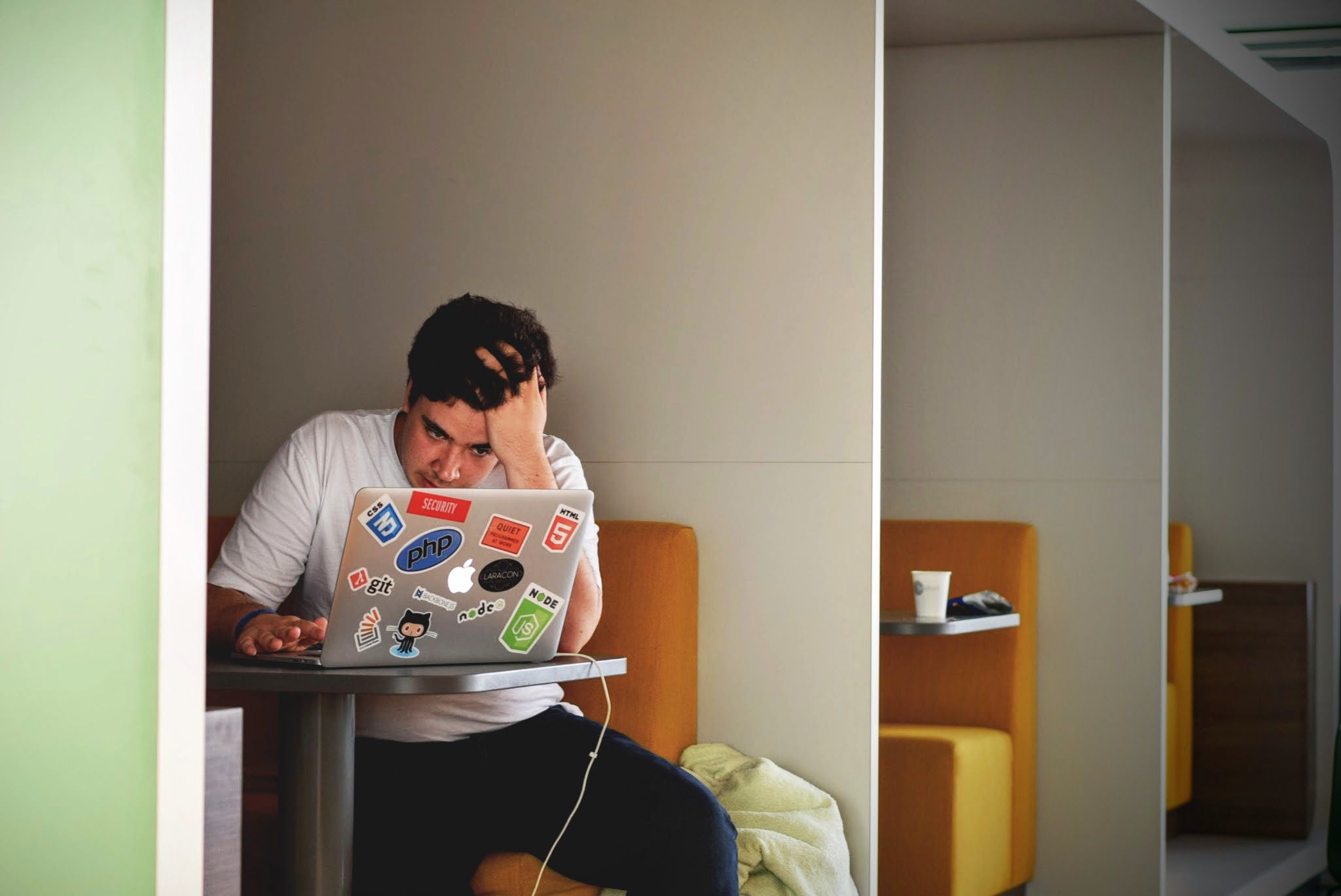 Teenager studying while managing stress and worry